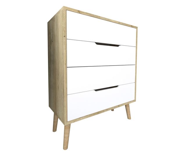 Komoda 291, Safirni hrast, bela