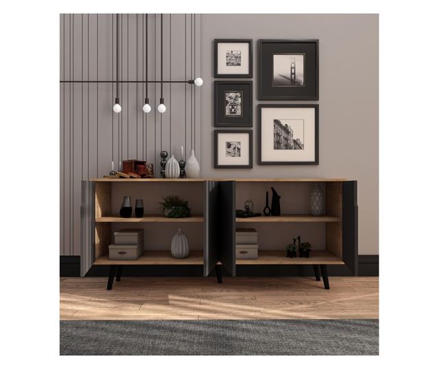 Konzola 867, safirni hrast, antracit