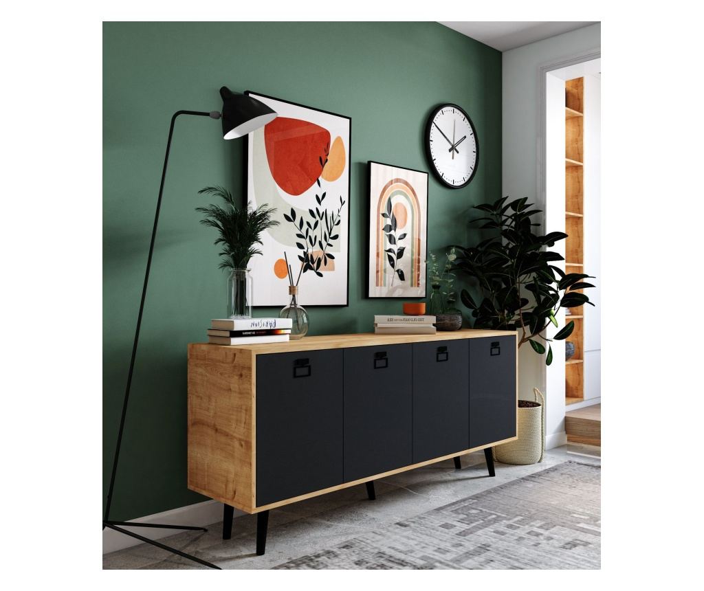 Omara 812, safirni hrast, antracit - 2