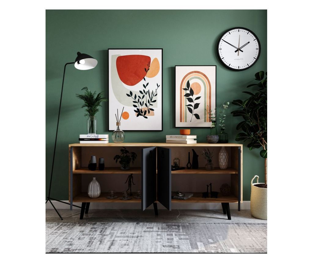 Omara 812, safirni hrast, antracit - 3