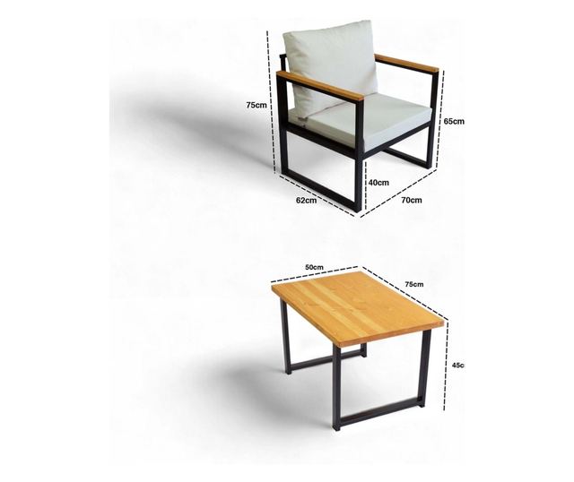 Vrtna garnitura 329, bež