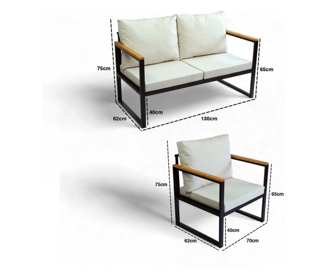 Vrtna garnitura 343, bež