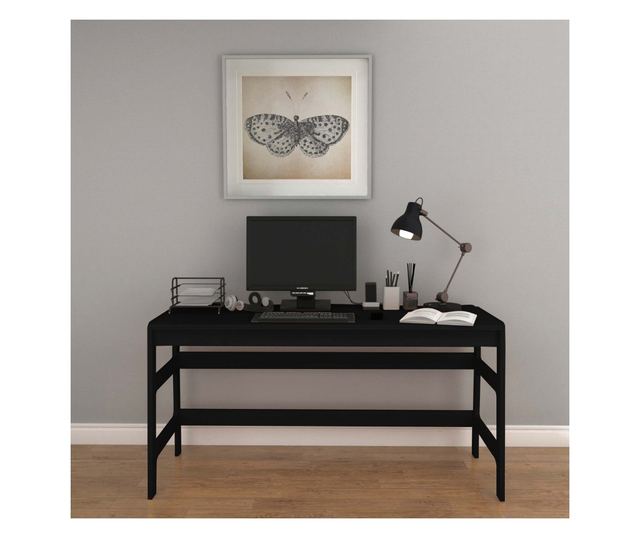 Pisarniški regal in miza 466, črna