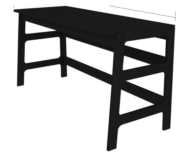 Pisarniški regal in miza 466, črna