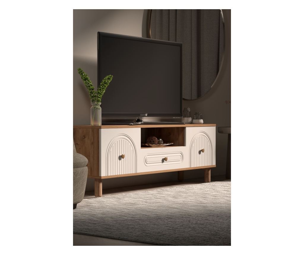 TV regal 390, Atlantic bor, bela - 4