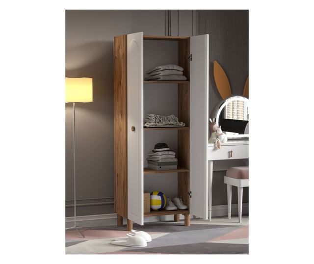 Večnamenska omara 604, bor Atlantic, bela