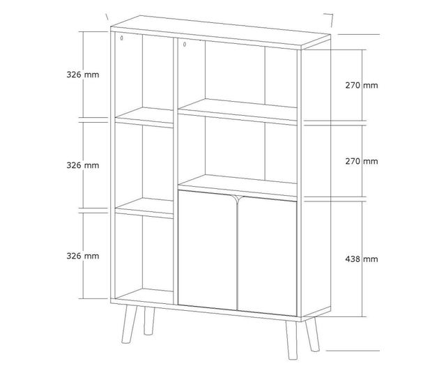 Knjižna polica 789, bela