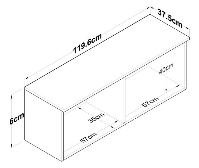 Stenska omarica 395, Oreh, Bela