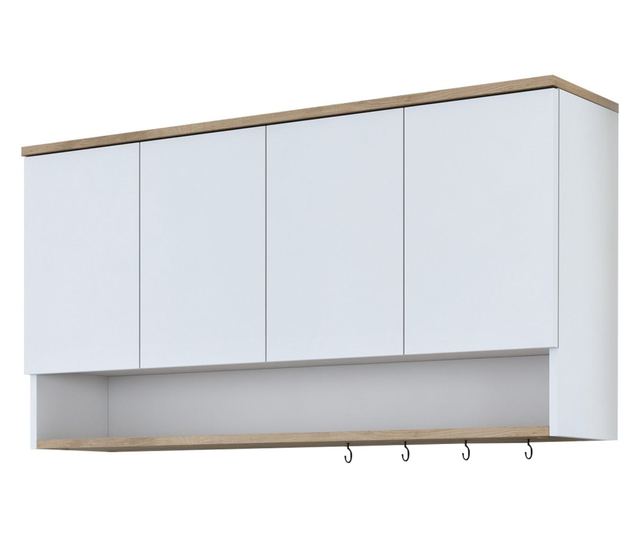 Stenska omara 357, oreh, bela