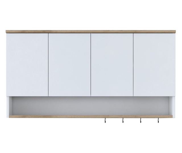 Stenska omara 357, oreh, bela