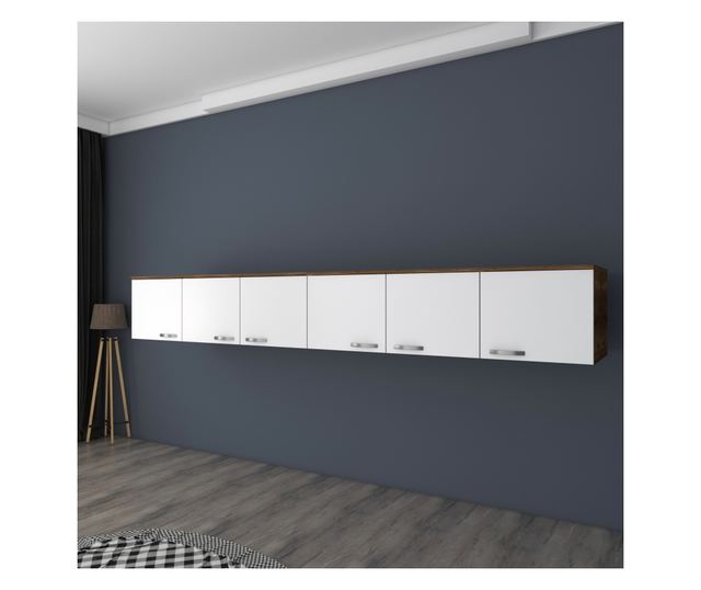 Stenska omara 548, oreh, bela