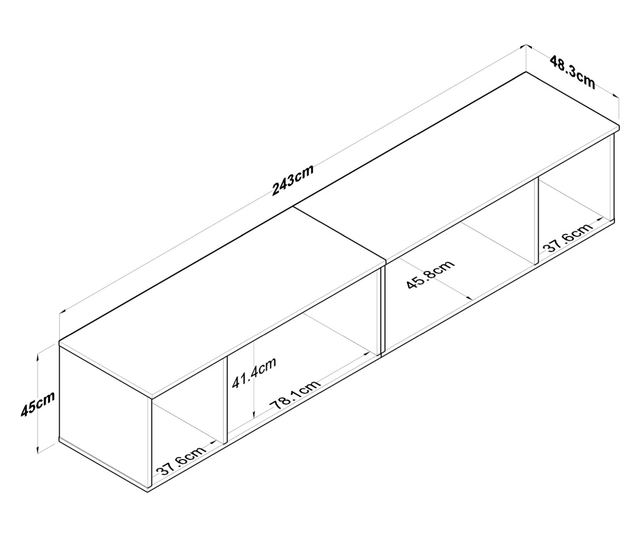 Stenska omara 548, oreh, bela