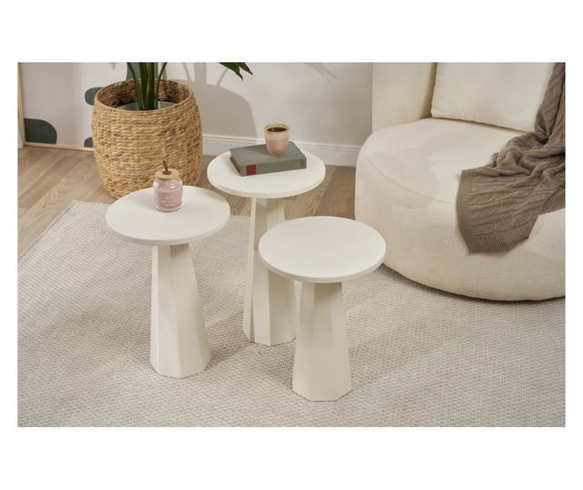 Set stranskih miz 531, bela