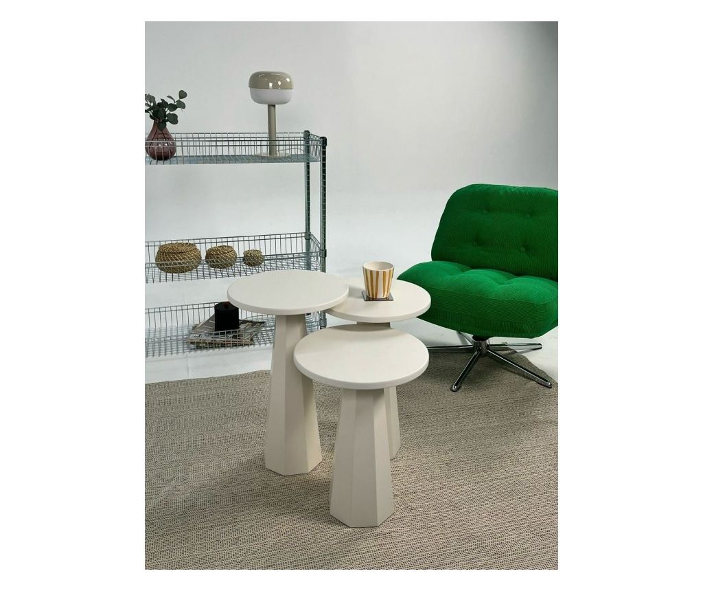 Set stranskih miz 537, krem - 2