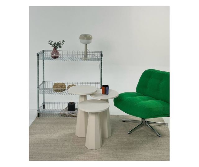 Set stranskih miz 537, krem