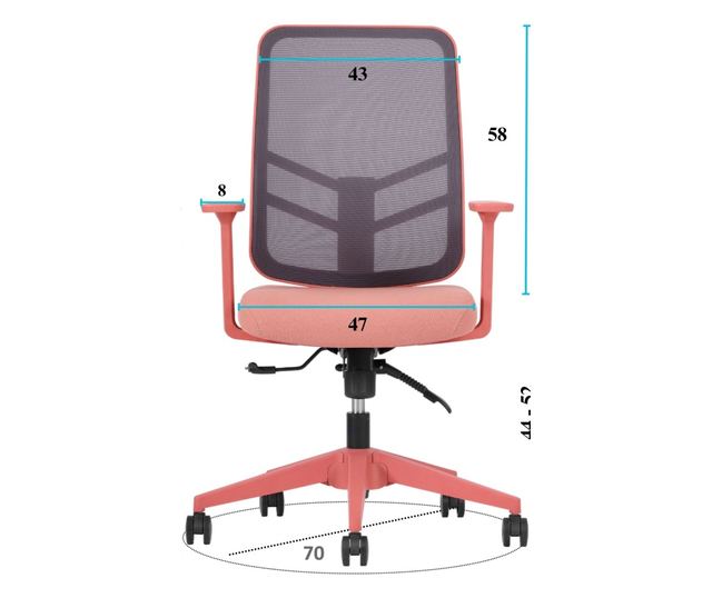 Pisarniški stol 915, losos
