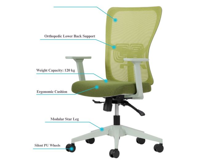 Pisarniški stol (2 kosa) 809, zelena