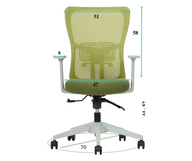 Pisarniški stol (2 kosa) 809, zelena