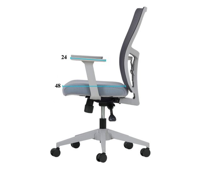 Pisarniški stol (2 kosa) 816, siv