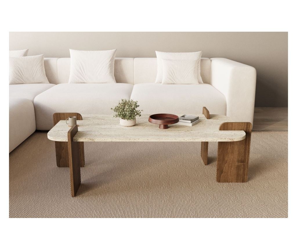 Kavna Miza 620, Travertin, Oreh - 2