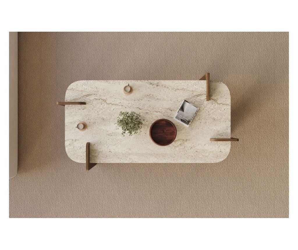 Kavna Miza 620, Travertin, Oreh - 4