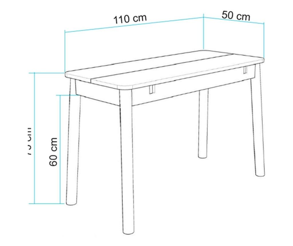 Extendable Dining Table & Chairs Set (4 Pieces) 522, Oak, Soho Grey - 18