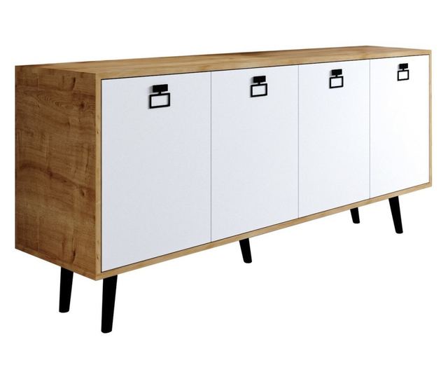 Konzola 829, safirni hrast, bela