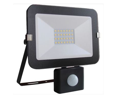 Solarna svjetiljka sa senzorom Klausstech, 1600 lumena, 20W, zaštitna klasa IP44, reflektira svjetlo pod kutom od 120°, crna