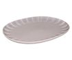 Platou oval AMBITION Ligne, 30x22.5cm, portelan, gri