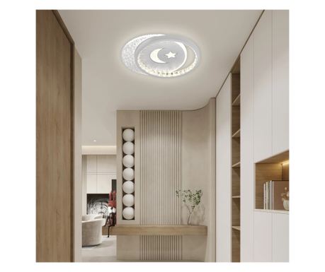 PERU 36W LED Lesten, 2 Kroga, Hladna/Topla/Nevtralna Svetloba, Črna