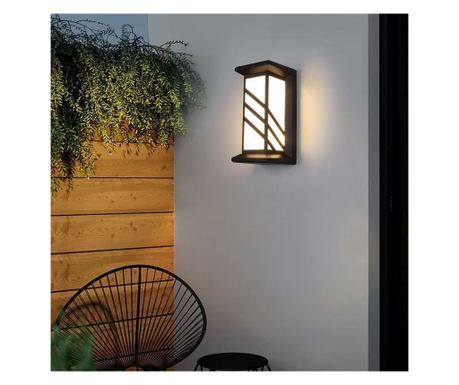 AX140BK 20W LED Kültéri Fali Lámpa - Fehér Fekete