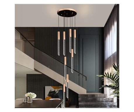 Kristály LED Csillár 22W, Meleg/Semleges/Hideg Fény, 25cm Átmérő Arany CM511/M150xSZ35