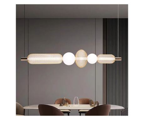Lustra LED Függőlámpa LM551/5GD, 28W, 3000/4000/6000K Fény, Arany, Állítható Magasság