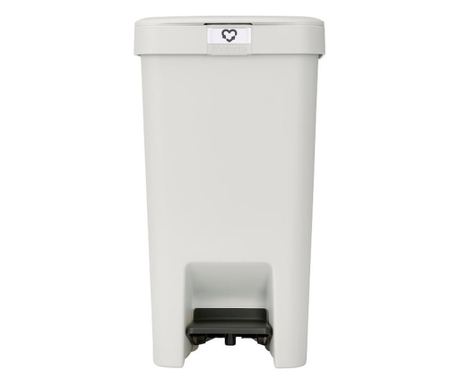 Coș de gunoi Brabantia StepUp Pedal 1008480, 16L, Materiale Eco-friendly, Deschidere Mare, Gri Deschis