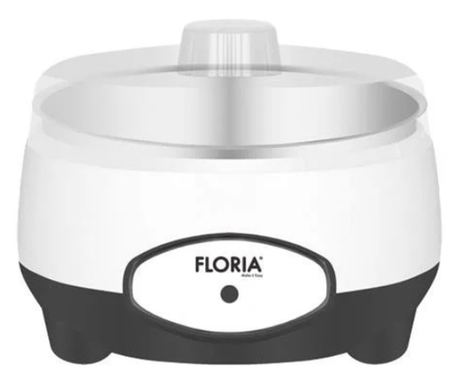 Aparat pentru facut iaurt Floria ZLN4086, Capacitate 1000ml, Recipient din inox, Functionare automata, 15W