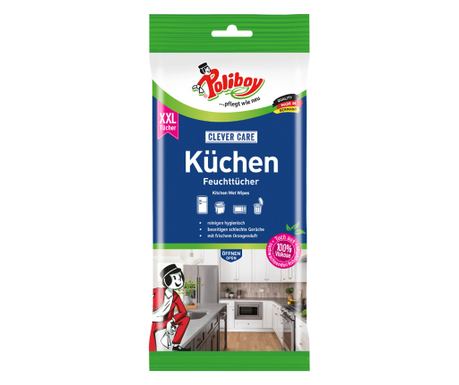 Poliboy влажни кърпи Xxl за почистване на кухня, хладилник, микровълнови фурни, 48 бр