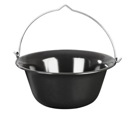 Lábas, zománcozott acél, 12 l, fekete, Magic Home