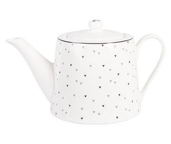 Porculanski čajnik u obliku srca 23x14x14 cm / 1000 ml