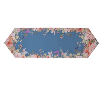 Večbarvni bombažni prt za mizo - Rože 50x160 cm
