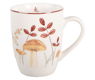 Keramický hrnček s hubami 12x8x10 cm / 350 ml