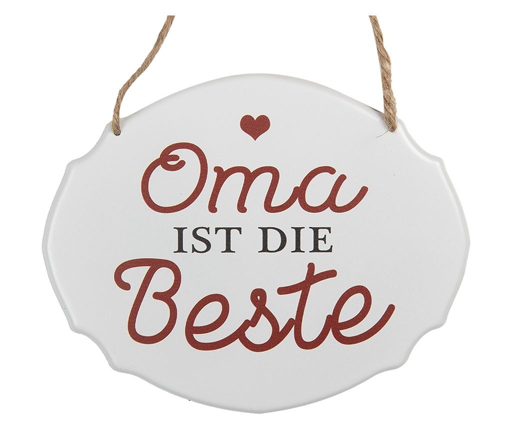 Oma Fém fali dekoráció 18x1x15 cm