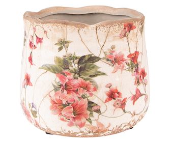 Večbarvni keramični cvetlični lonec Ø 13x11 cm