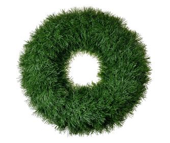 Rusztikus zöld karácsonyi koszorú - 45x10 cm