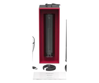 Електрически тирбушон Prestigio Bolsena PWO101BK, Автономност 80 бутилки, Li батерия, Аксесоар за рязане на фолио, Капачка за съ