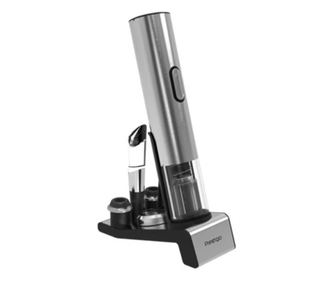 Тирбушон Prestigio Garda PWO105SL, Електрически, Автоматичен, Автономия 50 бутилки, Батерия NiMh, Аксесоар за рязане на фолио, Т