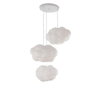 CLOUDA Viseća lampa, Moderan stil, 3 X E27, Bijela, Promjer: 42 cm