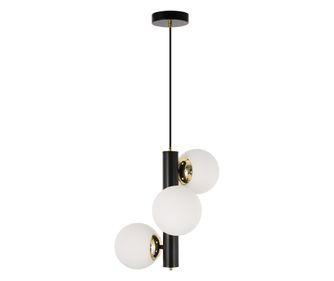 Závěsné svítidlo PULI, moderní styl, 3 x E14, černá, průměr: 37 cm
