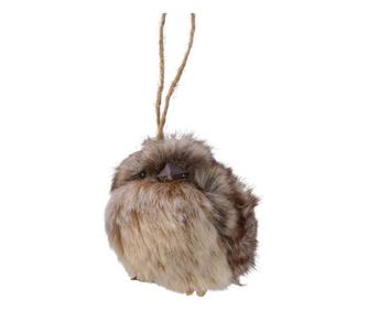 Figurina cu agatatoare pasare, textil, 7x6.5 cm