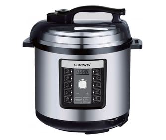 Πολυχύτρα ταχύτητας Crown CPC-506BF, 1000W, 6 l, 11 προγράμματα, 95 kPa, Καθυστερημένη έναρξη, Χρονοδιακόπτης, LCD, Ασημί/μαύρο