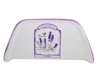 Szalvétatartó, Kerámia, Levendula dekor
